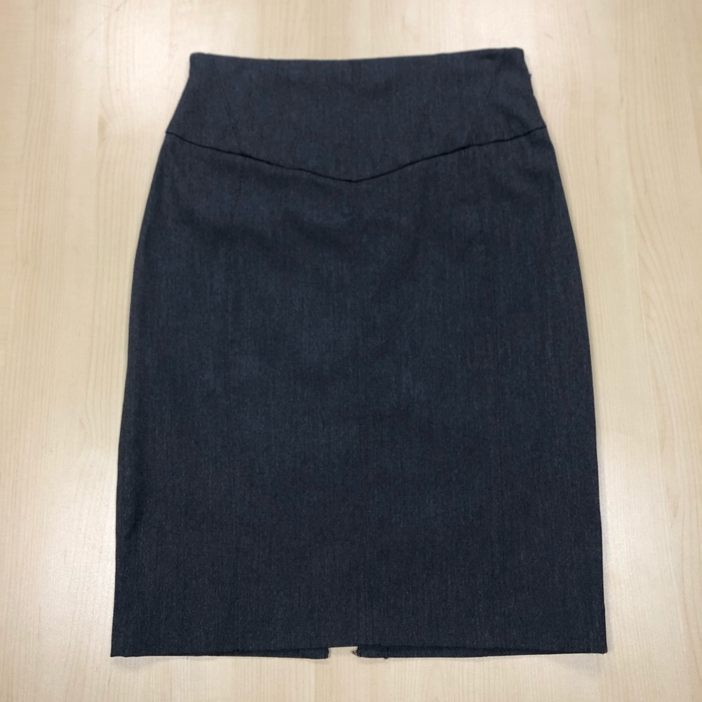 Express Design Studio Charcoal Gray Pencil Skirt